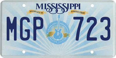 MS license plate MGP723