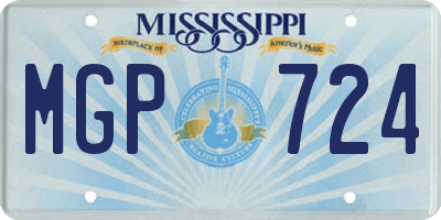 MS license plate MGP724