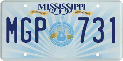 MS license plate MGP731