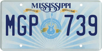 MS license plate MGP739