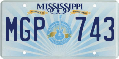 MS license plate MGP743