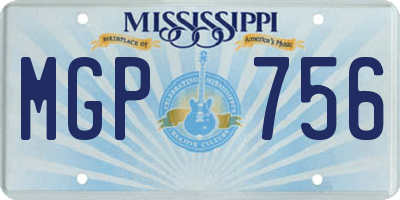 MS license plate MGP756