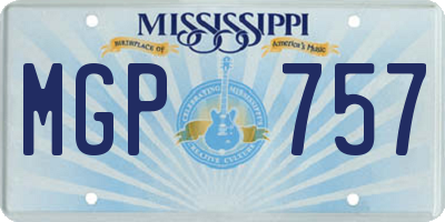 MS license plate MGP757