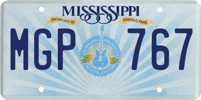 MS license plate MGP767