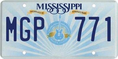 MS license plate MGP771