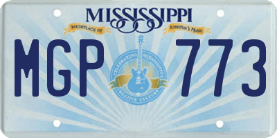 MS license plate MGP773