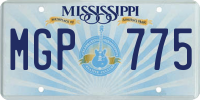 MS license plate MGP775