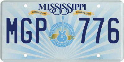 MS license plate MGP776