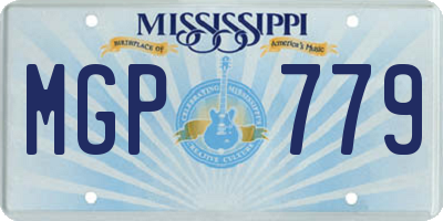 MS license plate MGP779