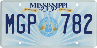 MS license plate MGP782