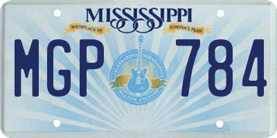 MS license plate MGP784