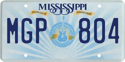 MS license plate MGP804