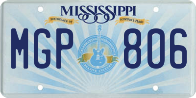 MS license plate MGP806