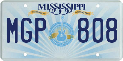 MS license plate MGP808