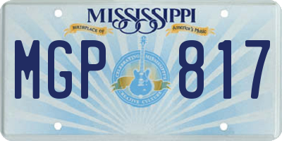 MS license plate MGP817