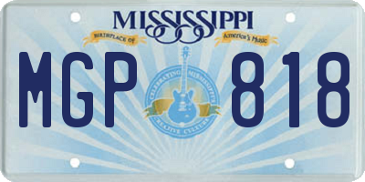 MS license plate MGP818