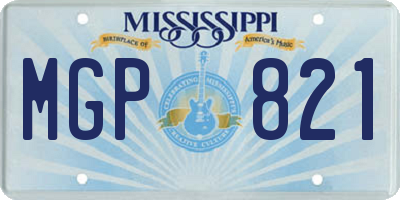 MS license plate MGP821
