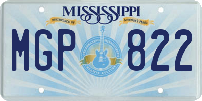 MS license plate MGP822
