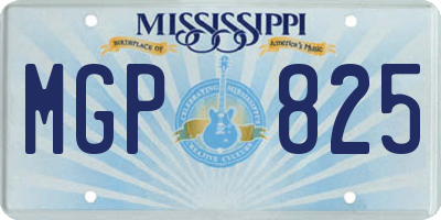 MS license plate MGP825