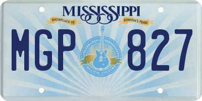 MS license plate MGP827