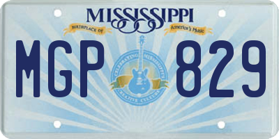 MS license plate MGP829
