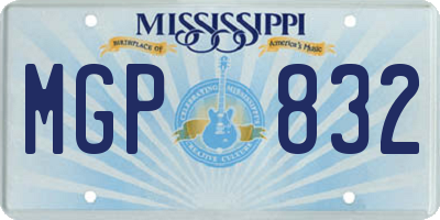 MS license plate MGP832