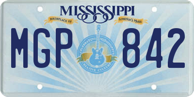 MS license plate MGP842