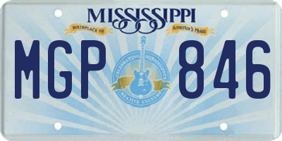 MS license plate MGP846