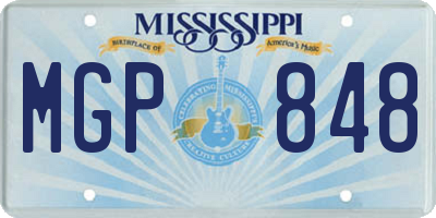 MS license plate MGP848