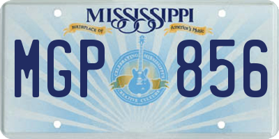MS license plate MGP856