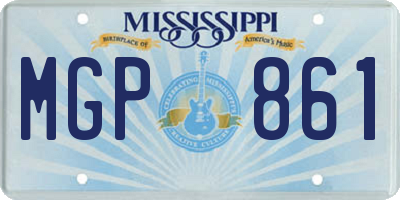 MS license plate MGP861