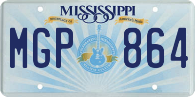 MS license plate MGP864