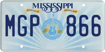 MS license plate MGP866