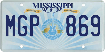 MS license plate MGP869