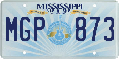 MS license plate MGP873