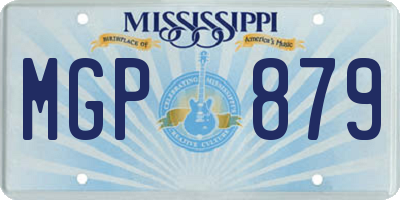 MS license plate MGP879