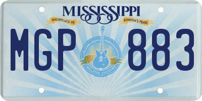 MS license plate MGP883