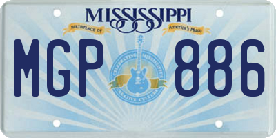 MS license plate MGP886