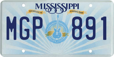 MS license plate MGP891