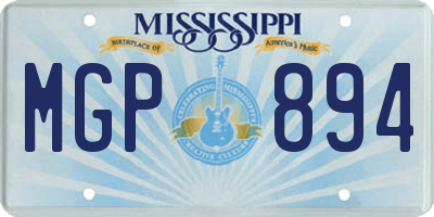 MS license plate MGP894