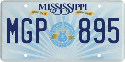 MS license plate MGP895
