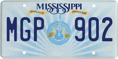 MS license plate MGP902