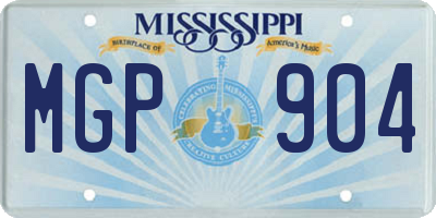 MS license plate MGP904