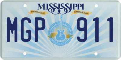 MS license plate MGP911