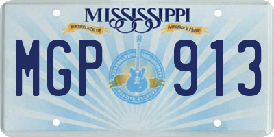 MS license plate MGP913