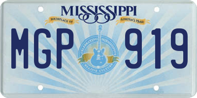 MS license plate MGP919