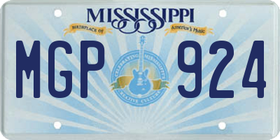 MS license plate MGP924