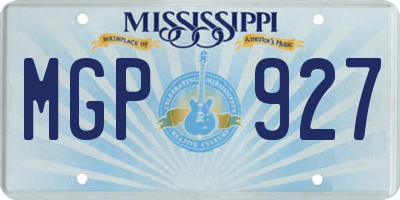 MS license plate MGP927