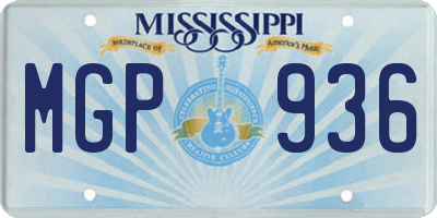 MS license plate MGP936
