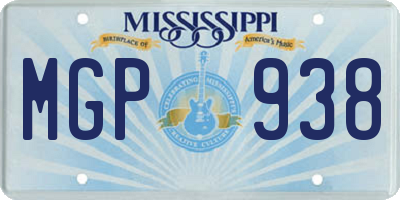 MS license plate MGP938
